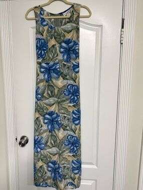 Blue Floral Maxi Dress - Elegant Women's Summer Dress